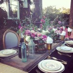 Vintage Table Setting for Wedding